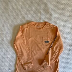 Vineyard Vines Kids Orange Long Sleeve Tee